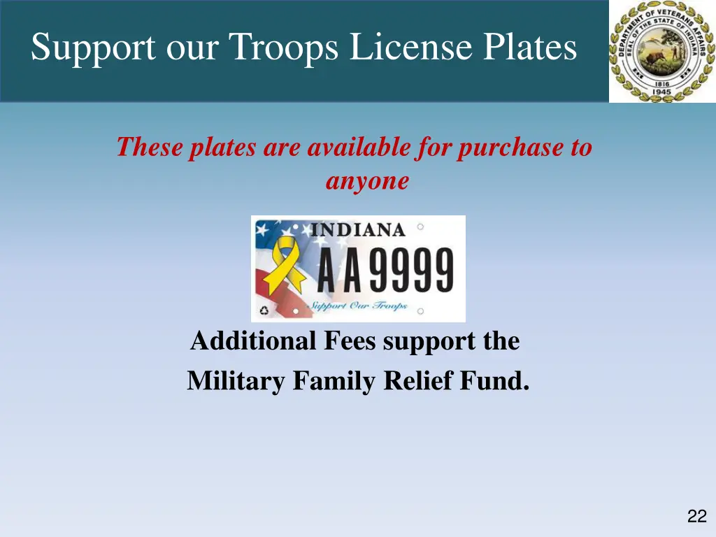 support our troops license plates