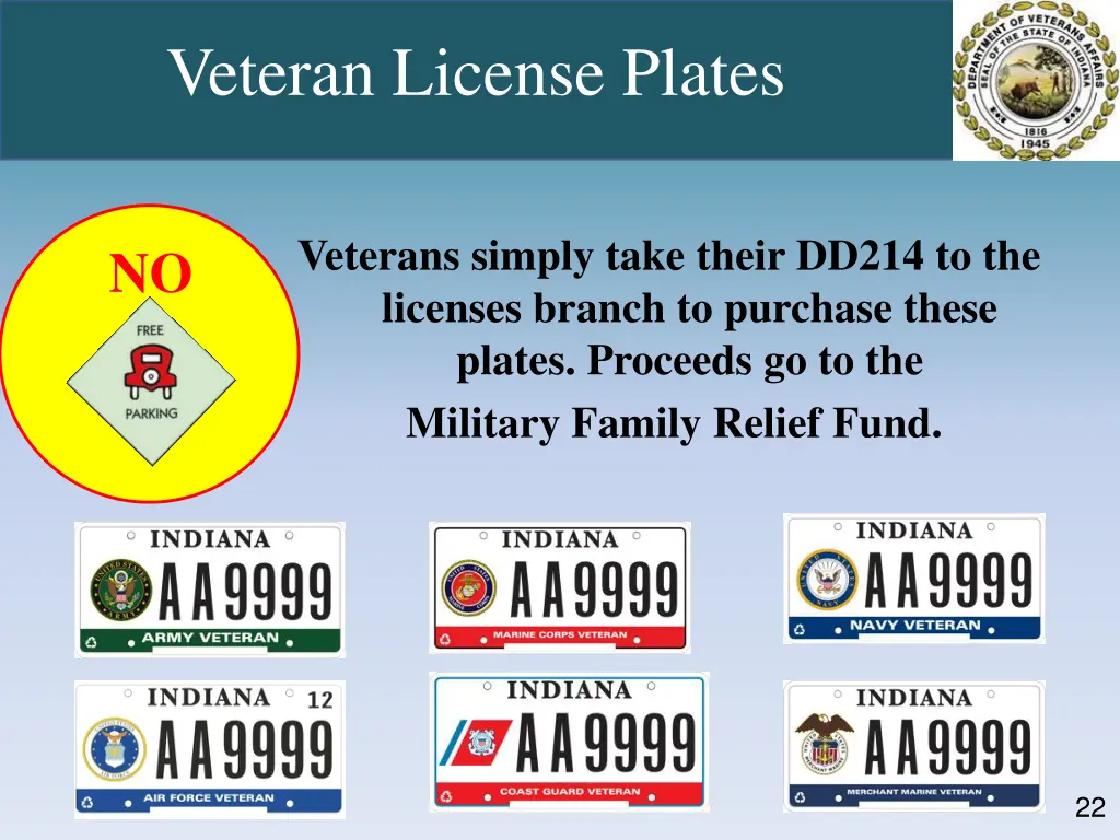 veteran license plates