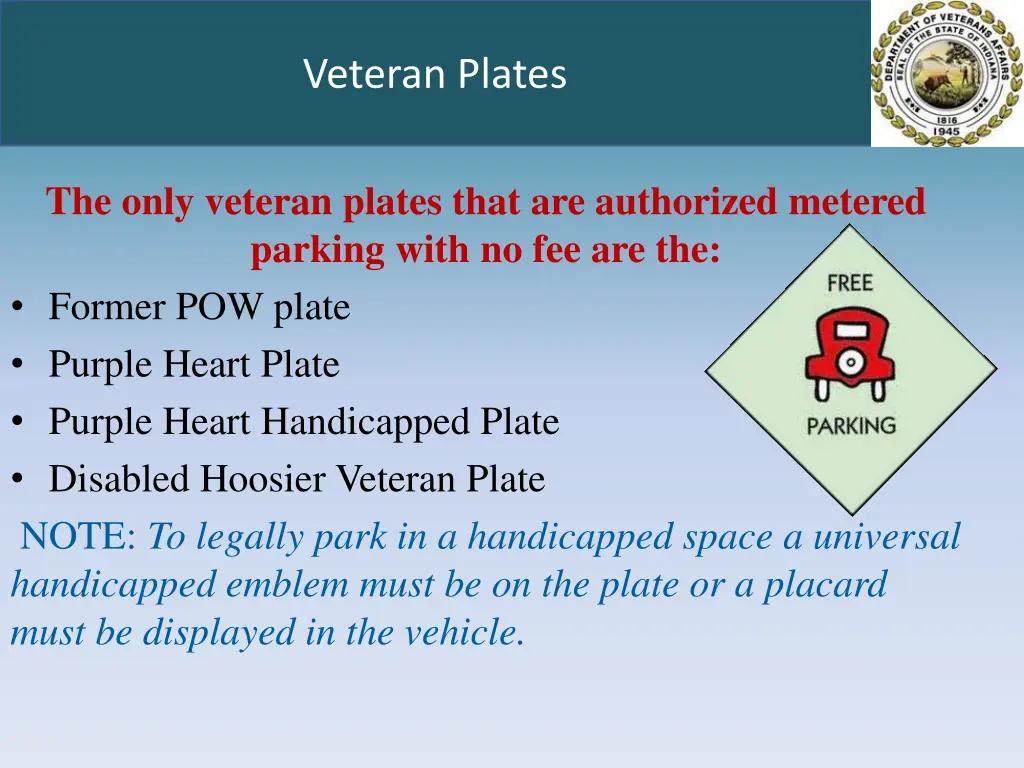 veteran plates