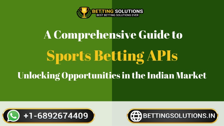 a comprehensive guide to sports betting apis