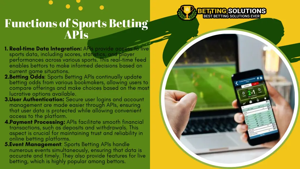 functions of sports betting apis