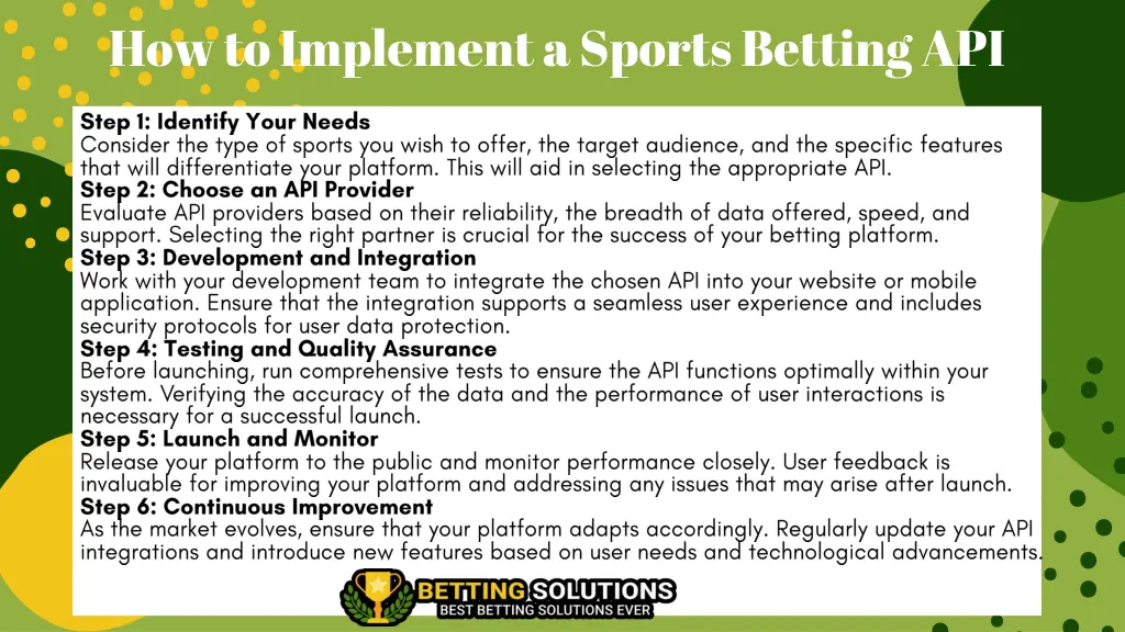 how to implement a sports betting api