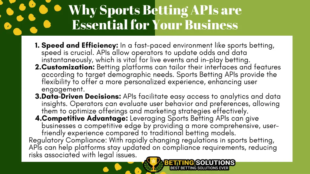 why sports betting apis are essential for your