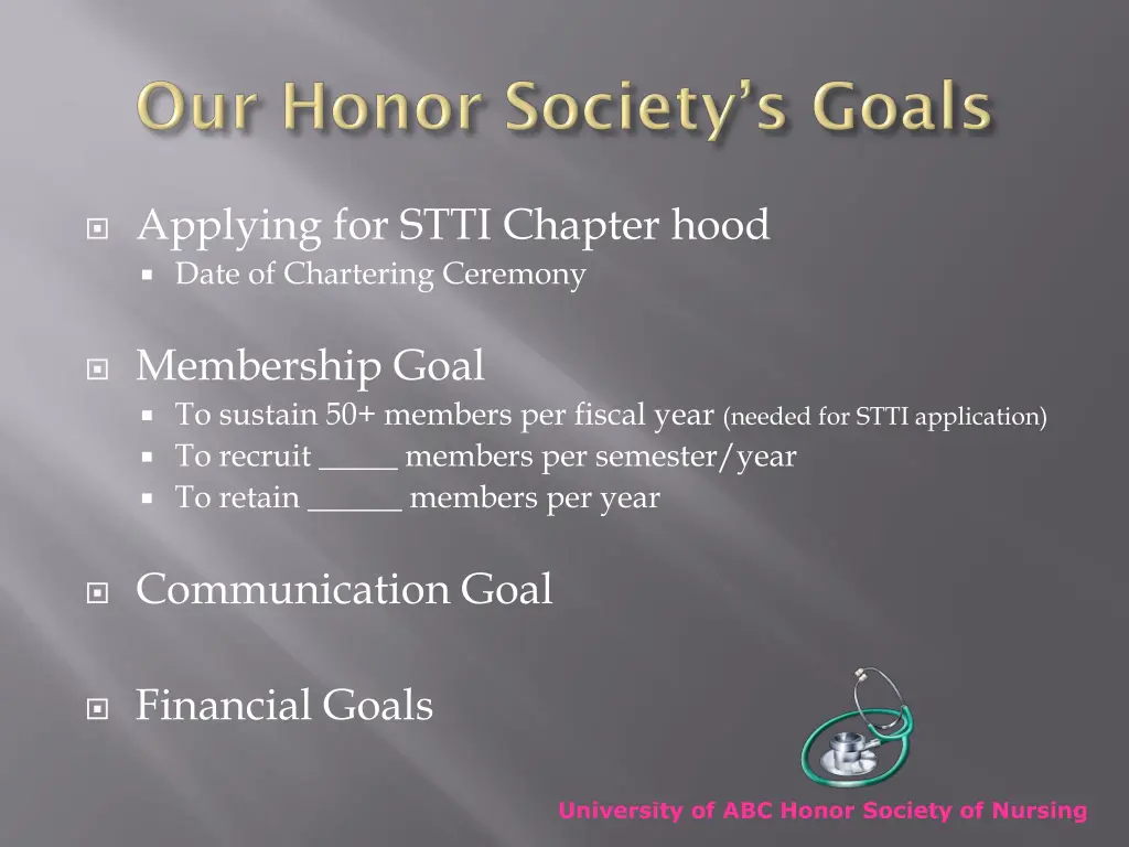 applying for stti chapter hood date of chartering