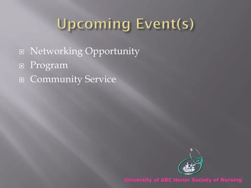 networking opportunity program community service