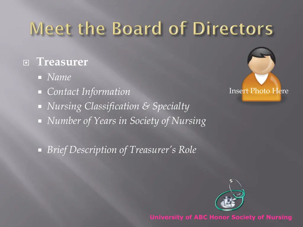 treasurer name contact information nursing