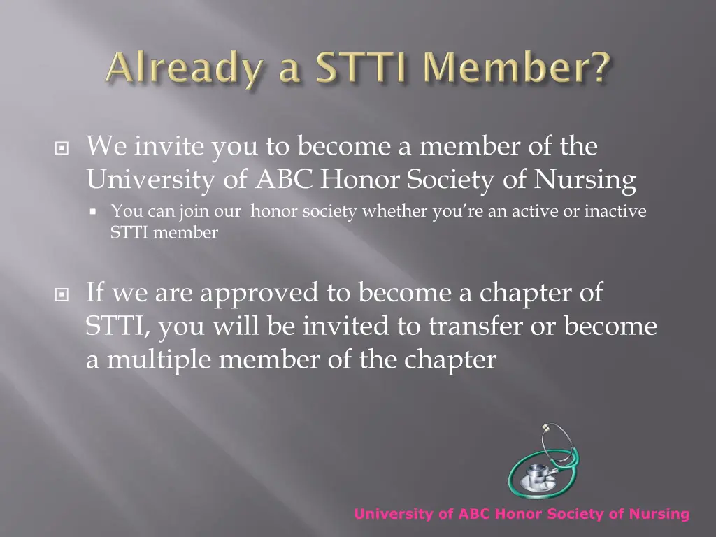 we invite you to become a member