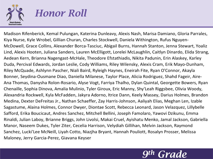 honor roll