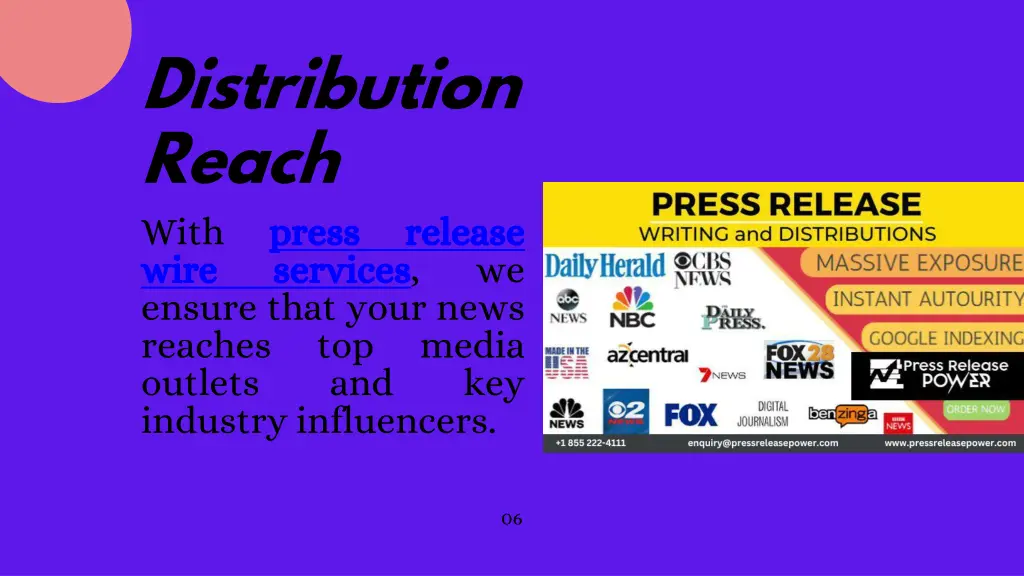 distribution reach with press wire services