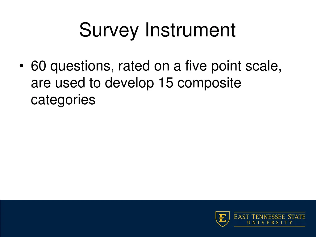 survey instrument