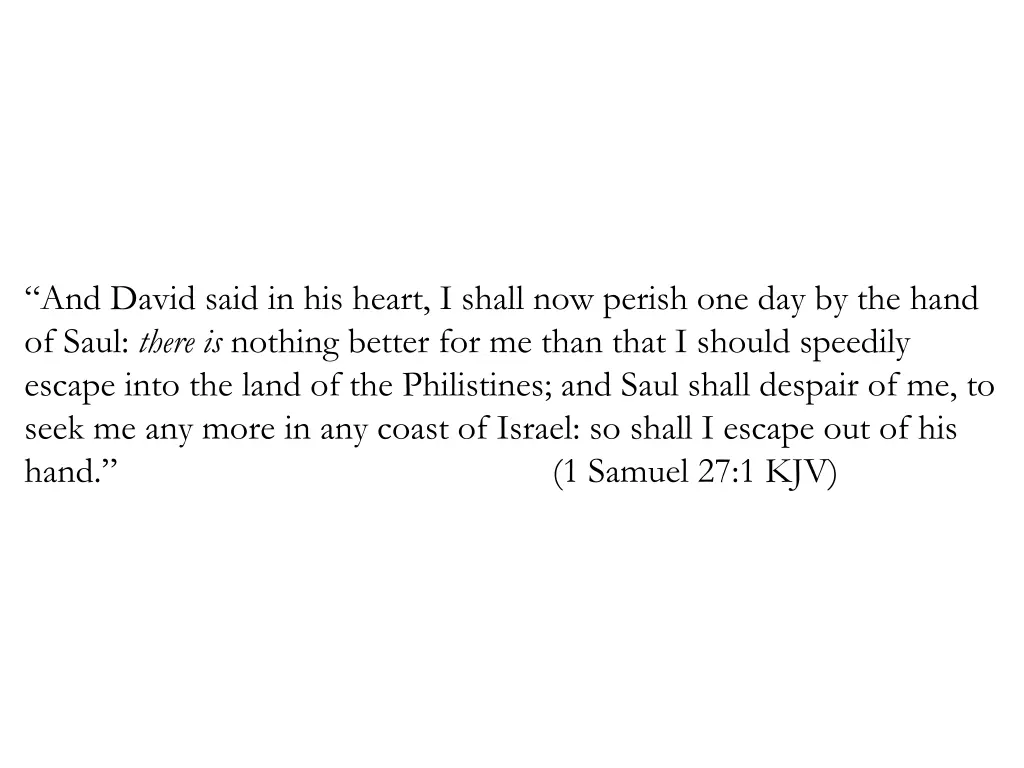 and david said in his heart i shall now perish