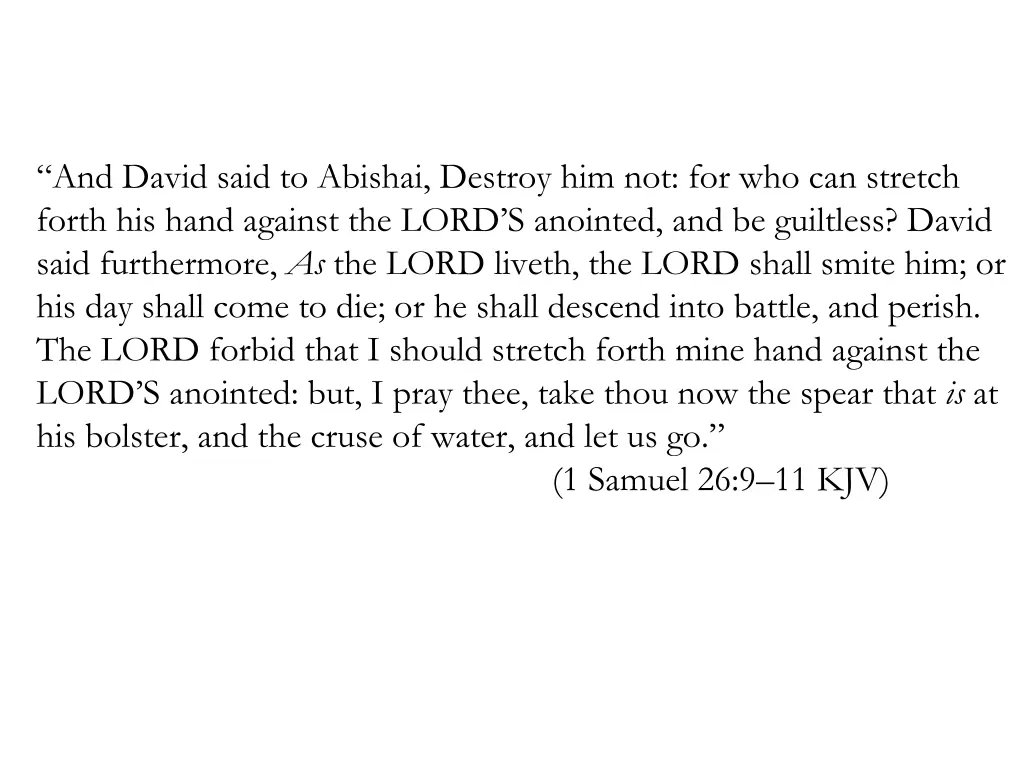 and david said to abishai destroy