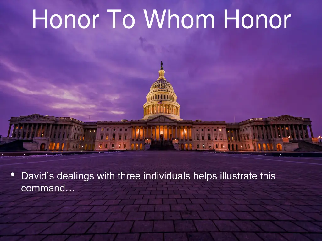 honor to whom honor 1