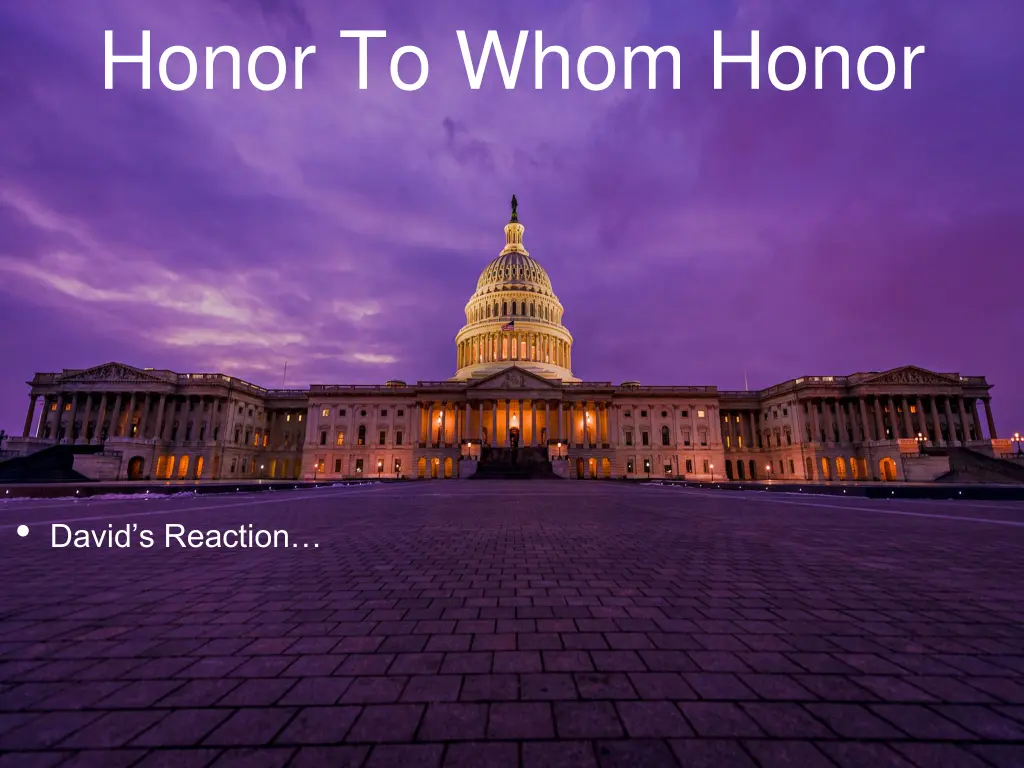 honor to whom honor 11