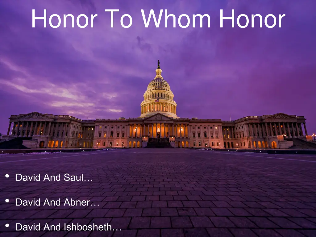 honor to whom honor 12