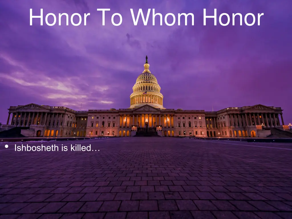 honor to whom honor 13