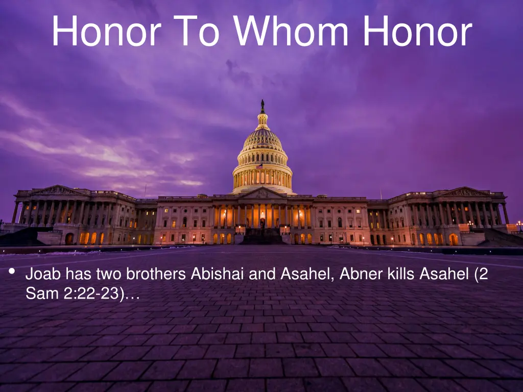 honor to whom honor 8