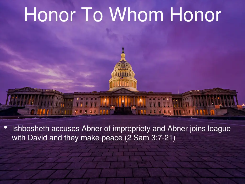 honor to whom honor 9