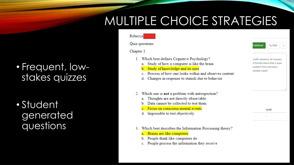 multiple choice strategies