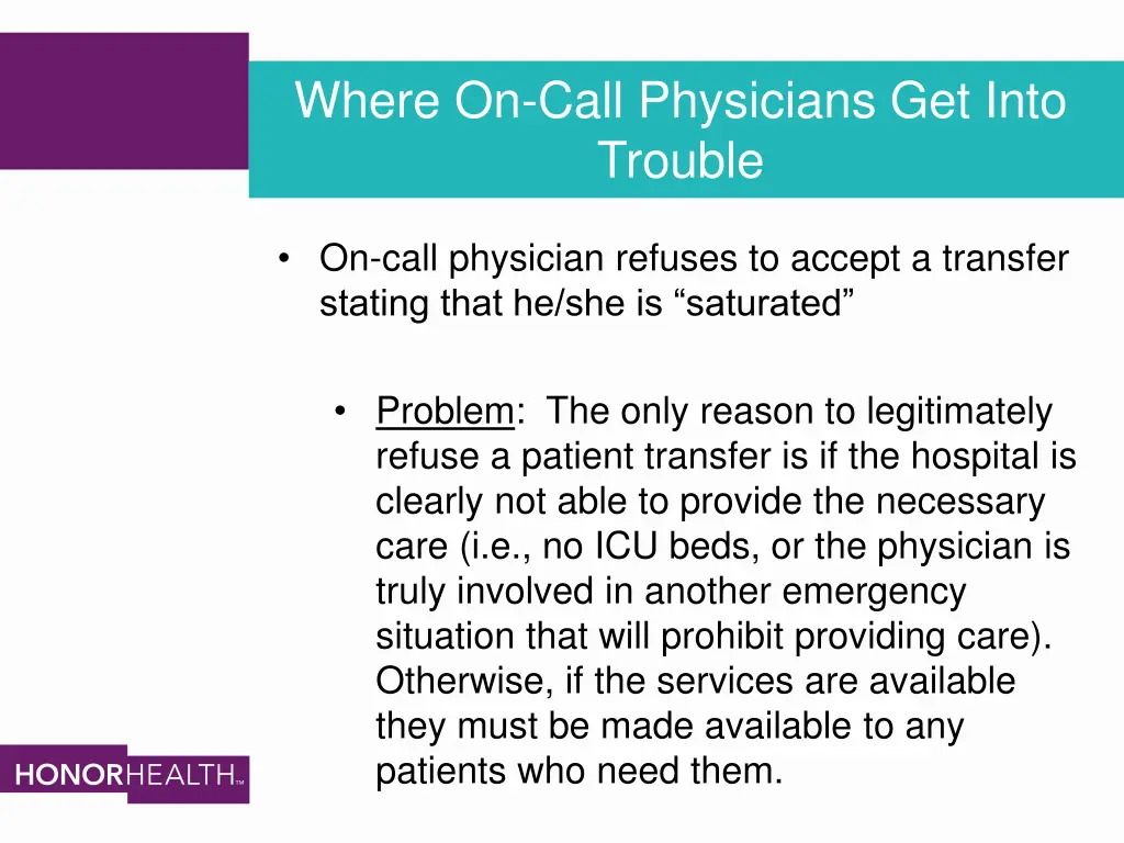 where on call physicians get into trouble 3