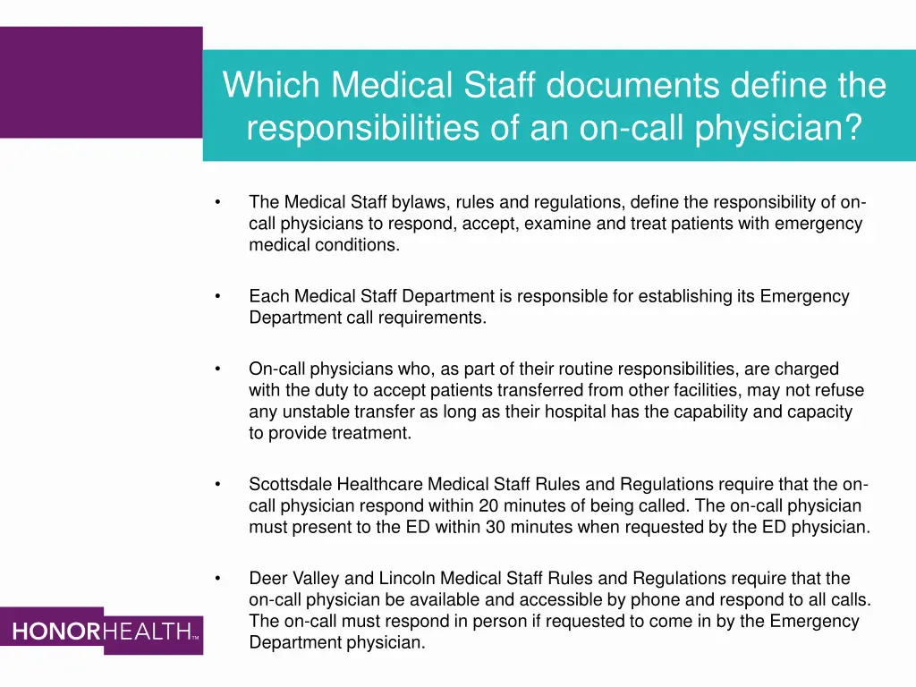 which medical staff documents define