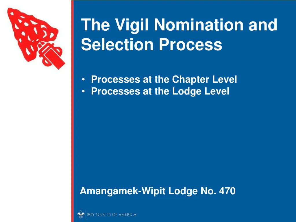 the vigil nomination and selection process