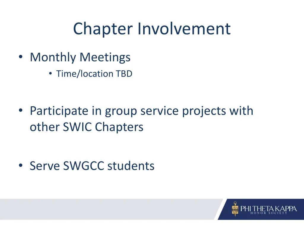 chapter involvement 1