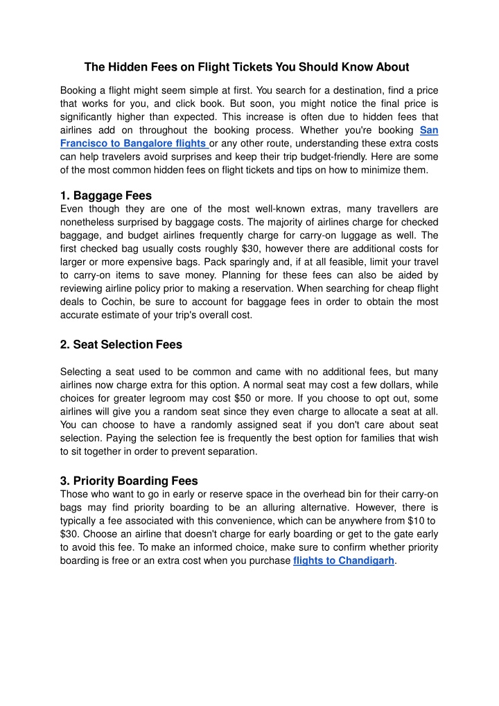 the hidden fees on flight tickets you should know