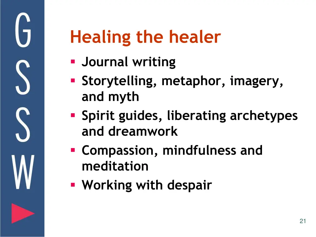 healing the healer