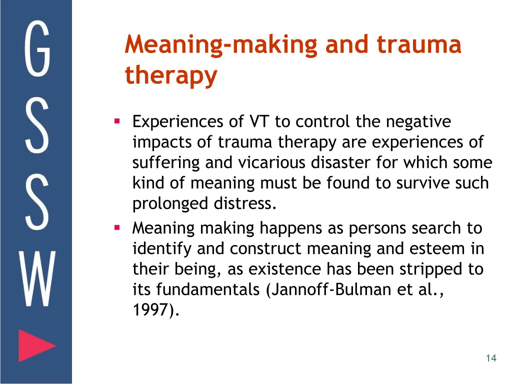 meaning making and trauma therapy