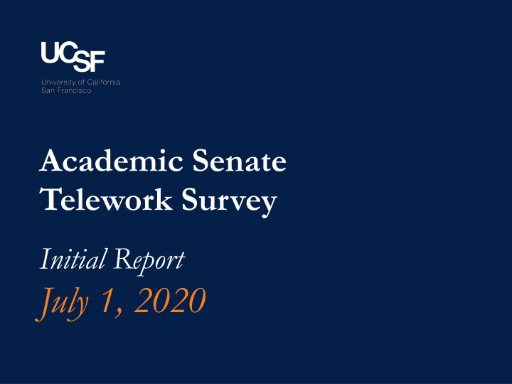 academic senate telework survey