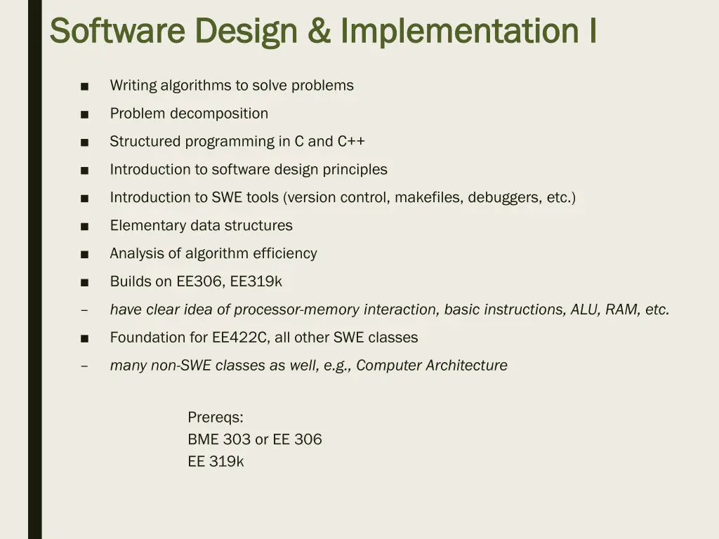 software design implementation software design