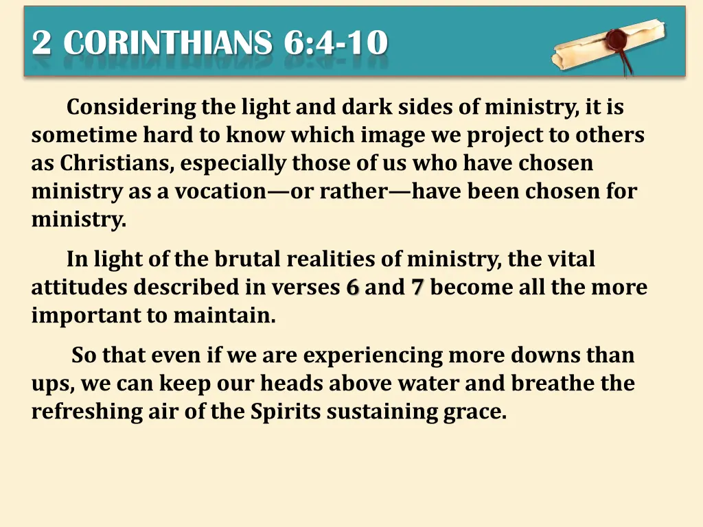 2 corinthians 6 4 10 9