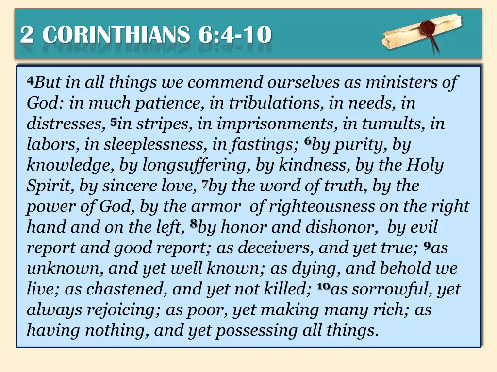 2 corinthians 6 4 10