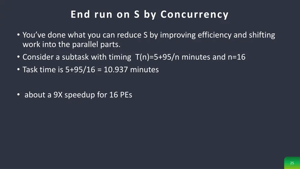 end run on s by concurrency