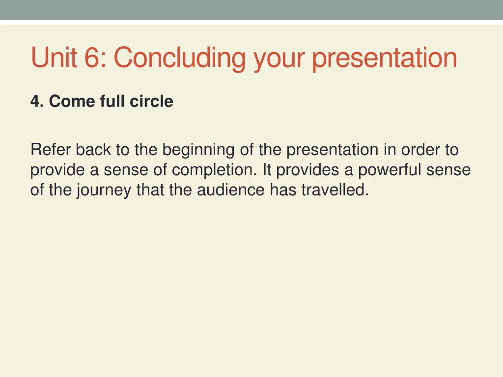 unit 6 concluding your presentation 4