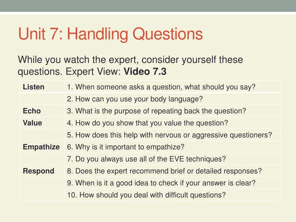 unit 7 handling questions 2