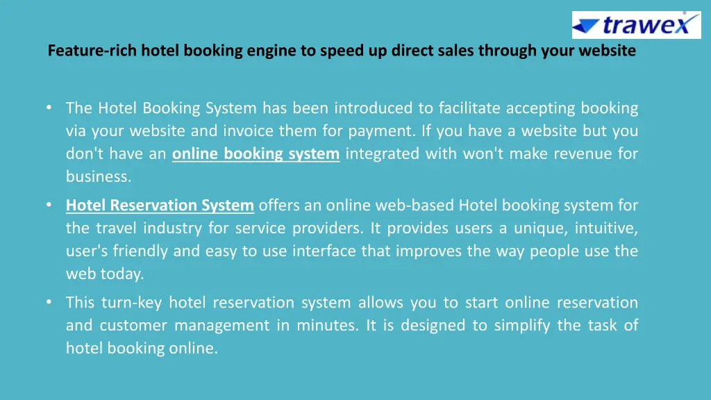 feature rich hotel booking engine to speed