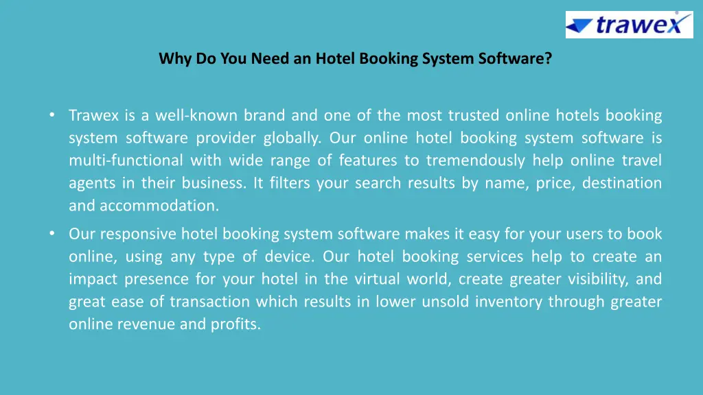 why do you need an hotel booking system software