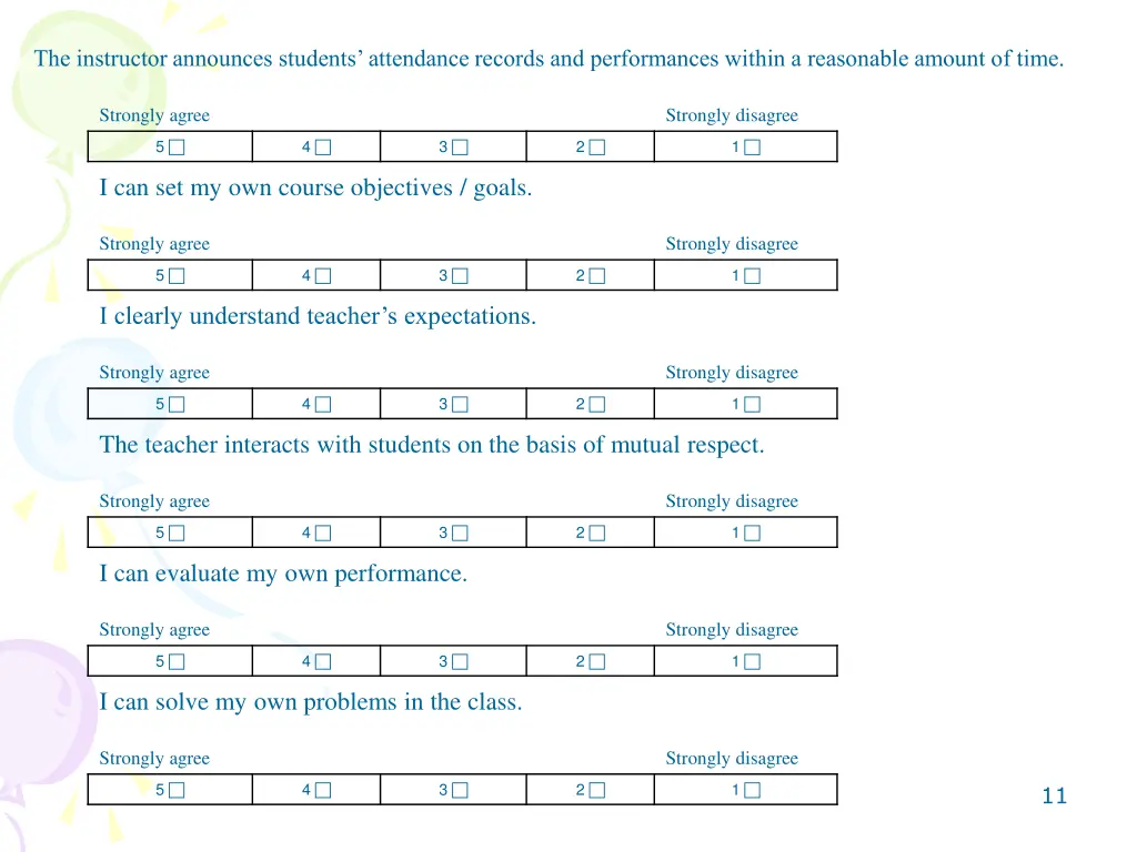 the instructor announces students attendance