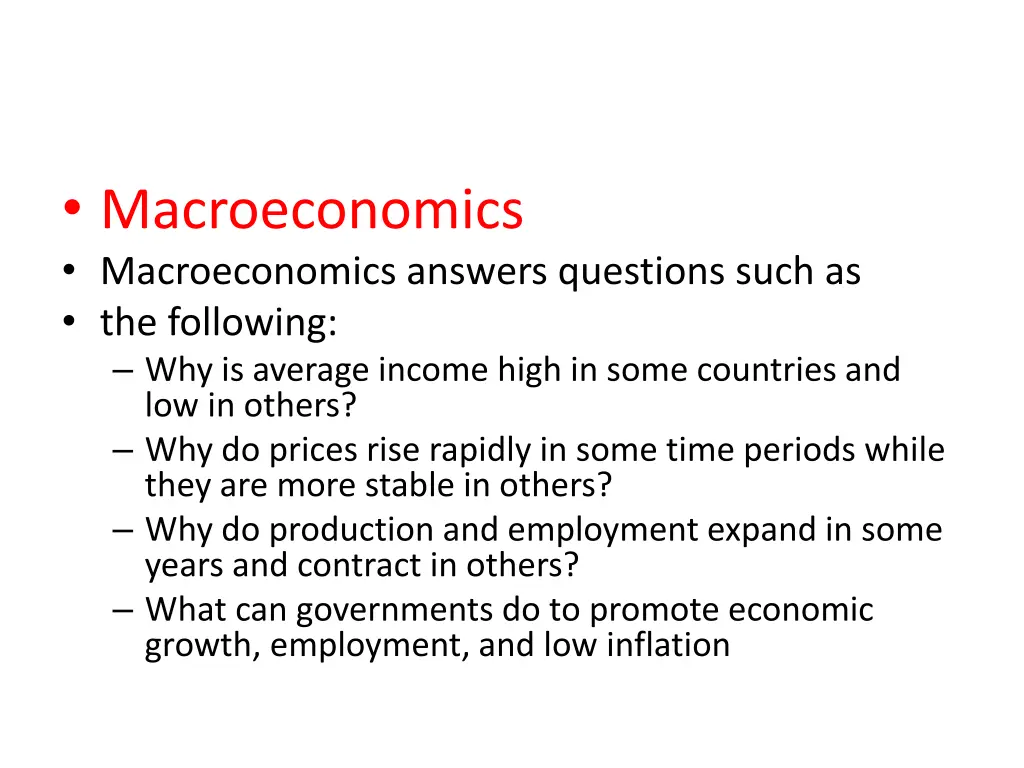 macroeconomics macroeconomics answers questions