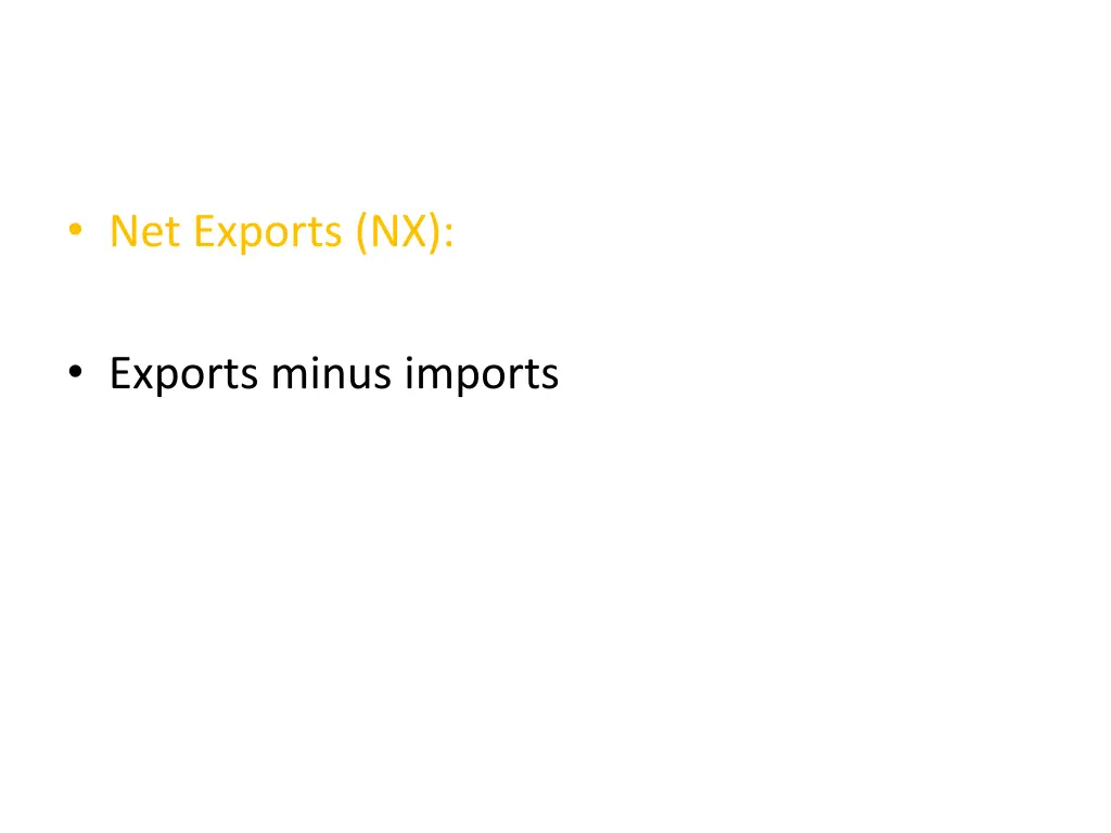 net exports nx