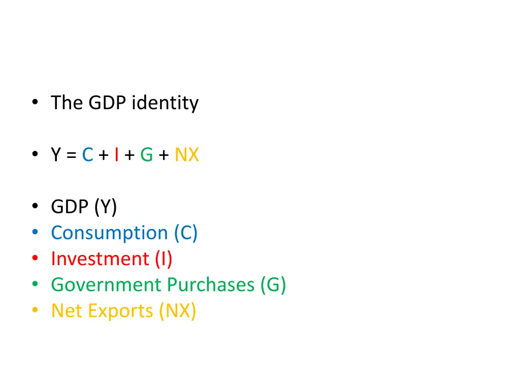 the gdp identity