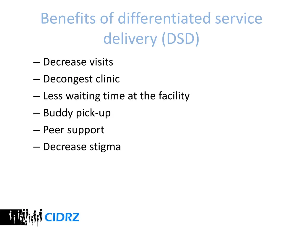 benefits of differentiated service delivery dsd