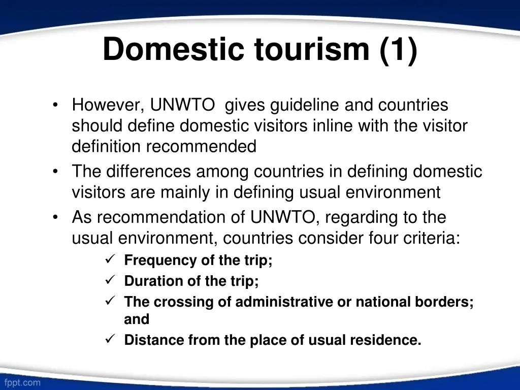 domestic tourism 1