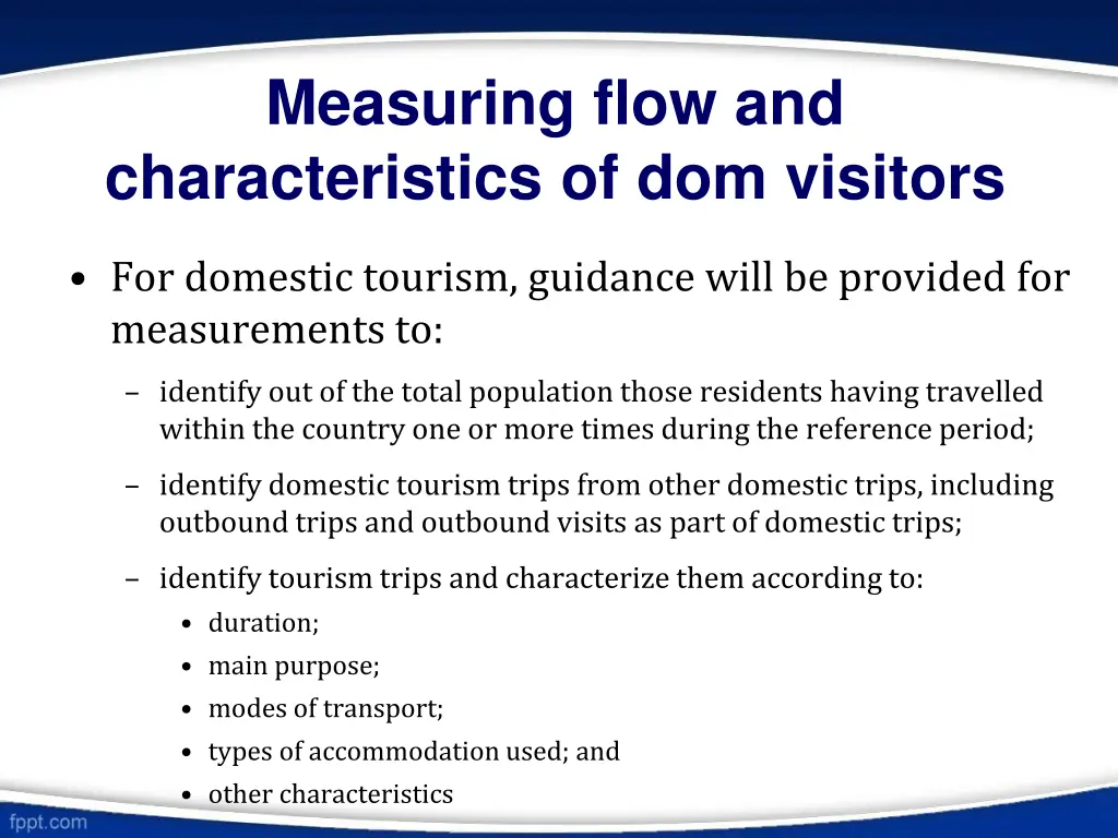 measuring flow and characteristics of dom visitors