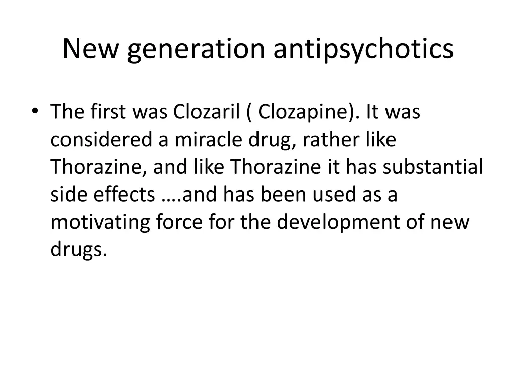 new generation antipsychotics