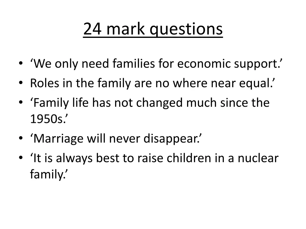 24 mark questions