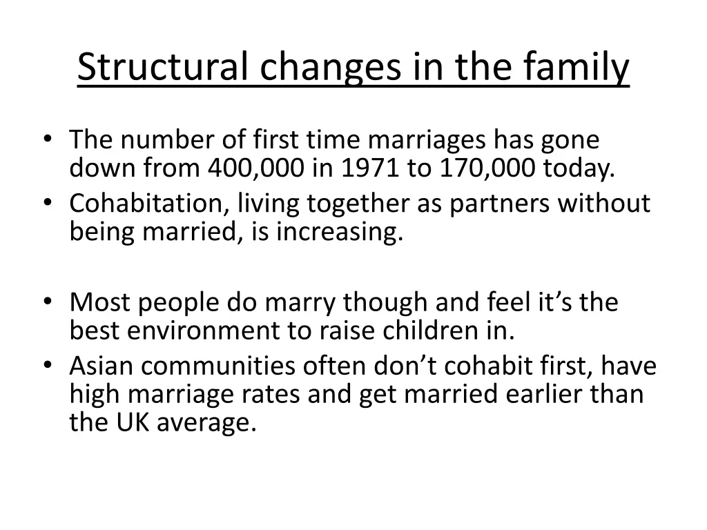 structural changes in the family