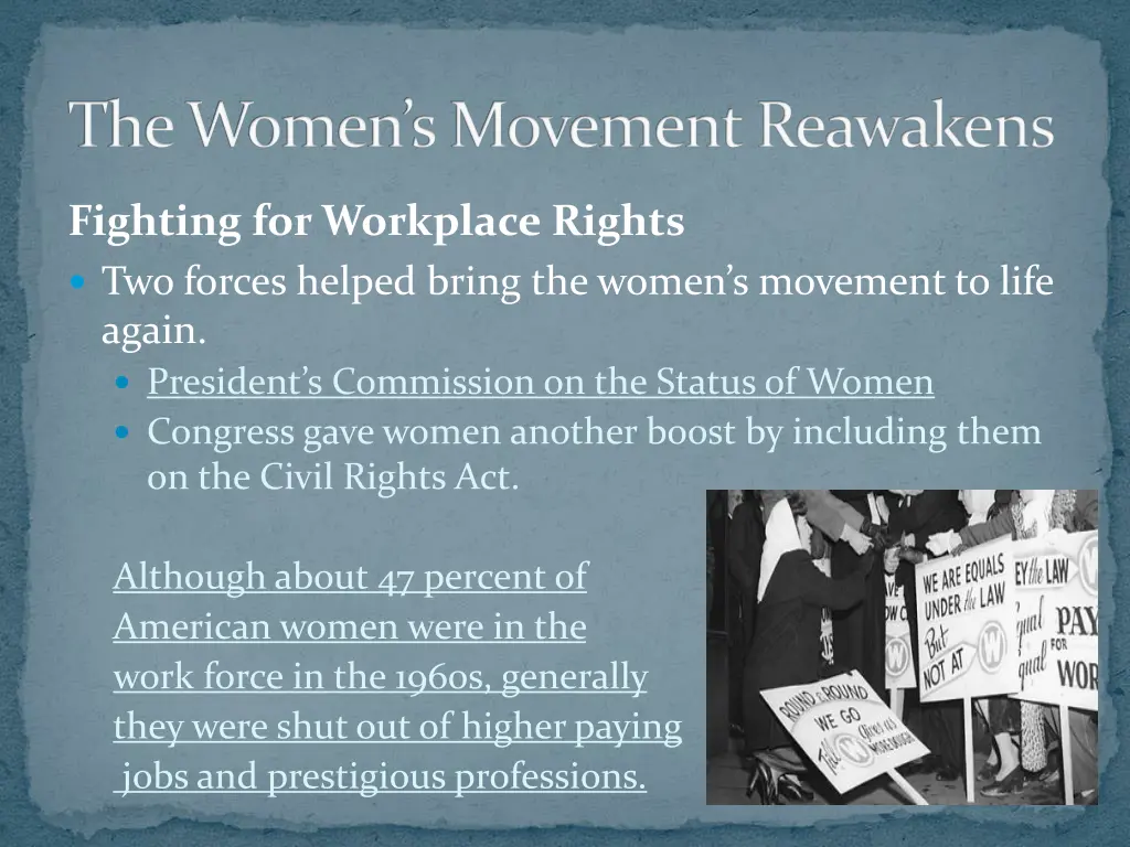 the women s movement reawakens